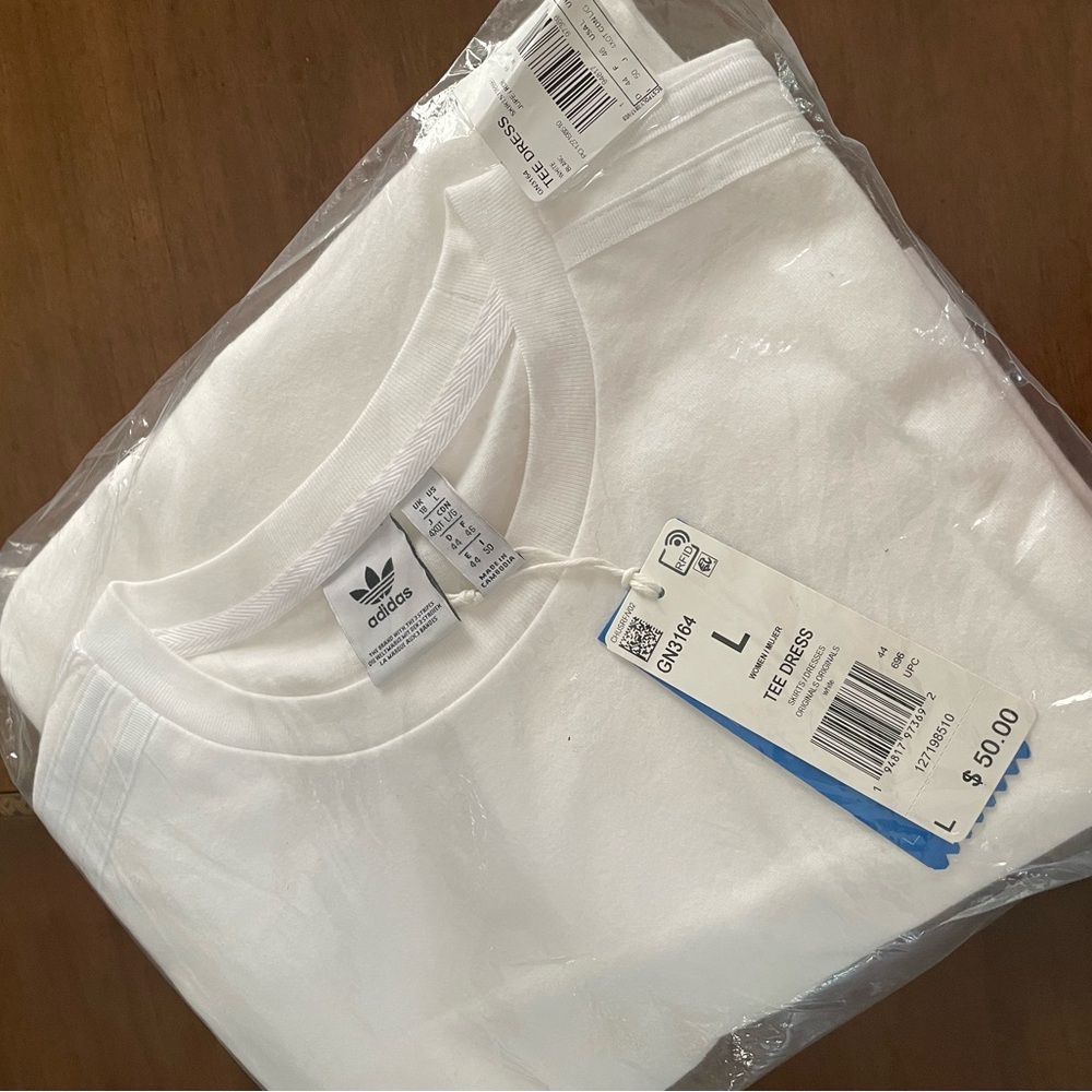 Adidas White Tee dress